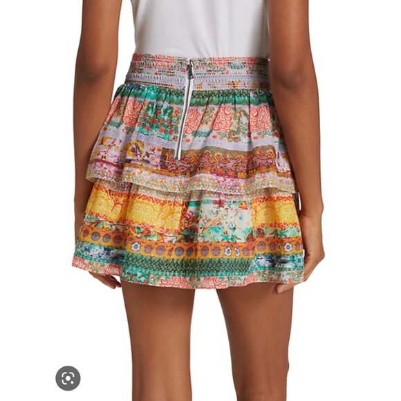 Alice + Olivia Jojo Tiered Ruffle Miniskirt in Vintage Summer Lavender - Picture 6 of 13